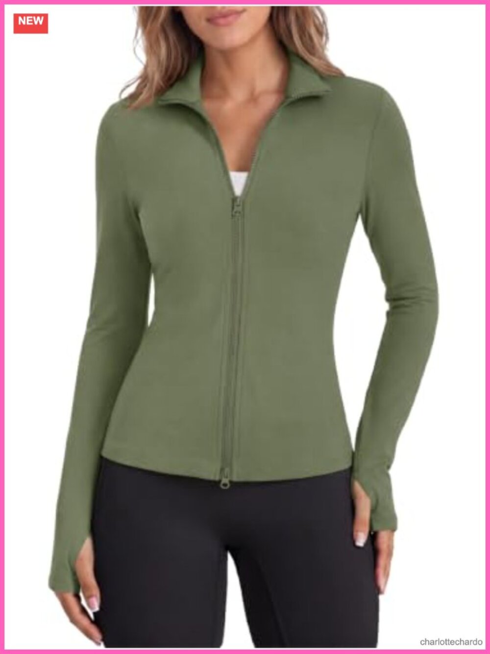Slim Fit Zip Up Track Jacket Athletic Golf Long Sleeve